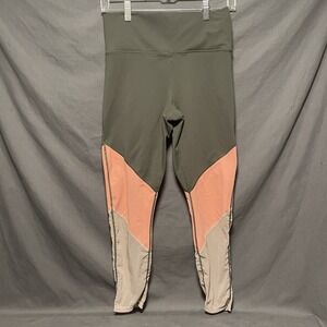 FABLETICS Women's Powerhold Mesh Capri Leggings Dark Olive Green Size Medium